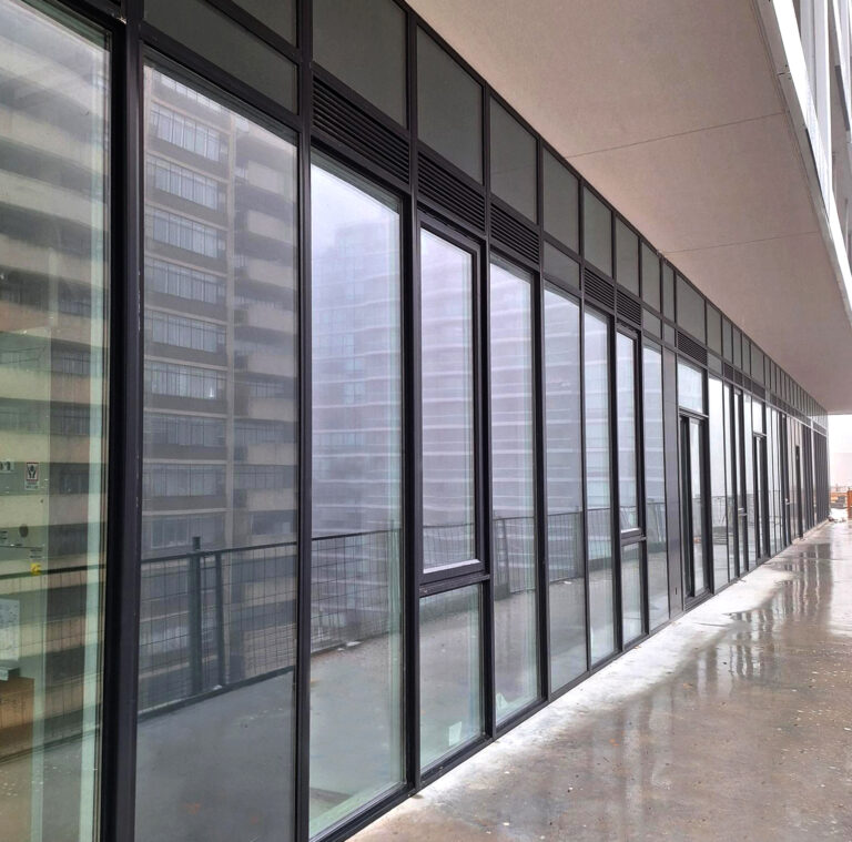 65 Broadway - Sliding door product Blackline Aluminum