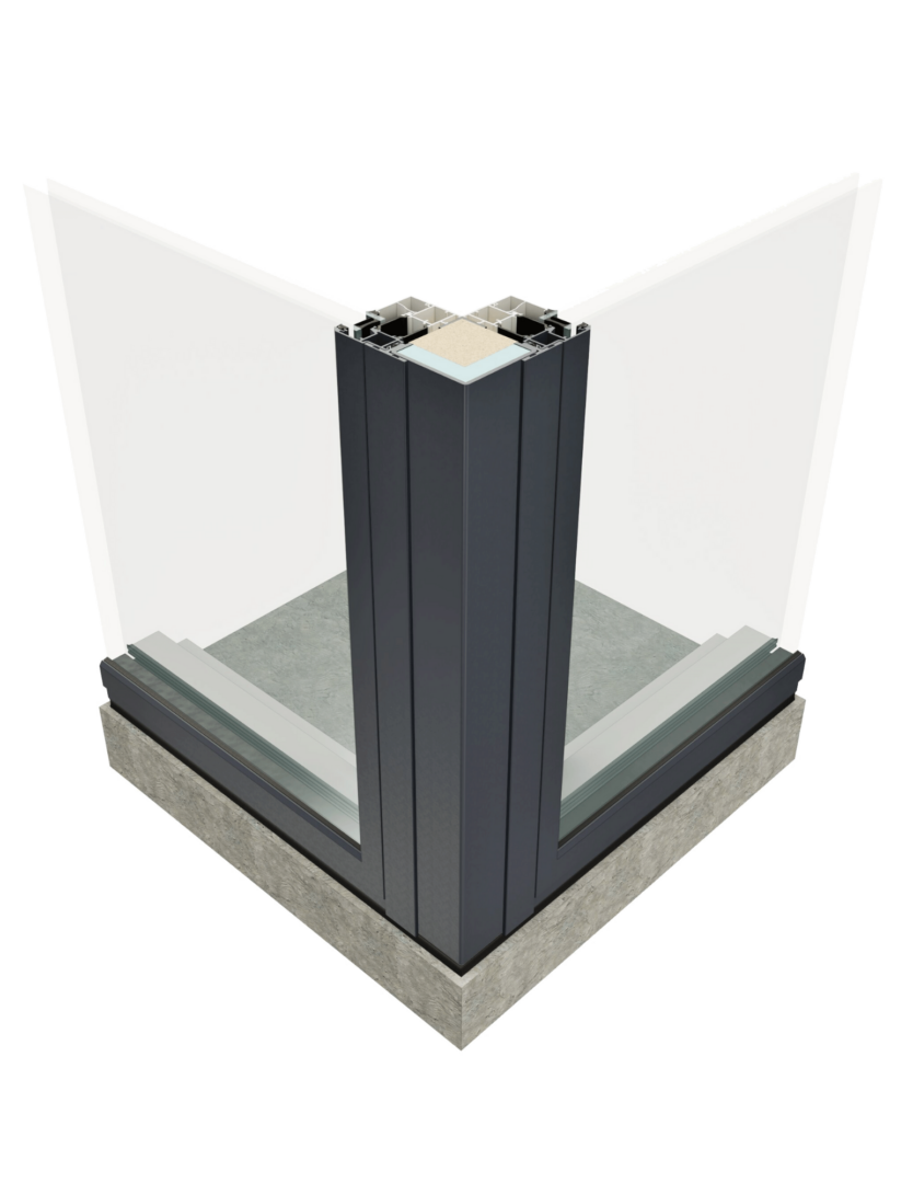 4500 Series - CORNER OUT Blackline Aluminum Product - Townhouse Window