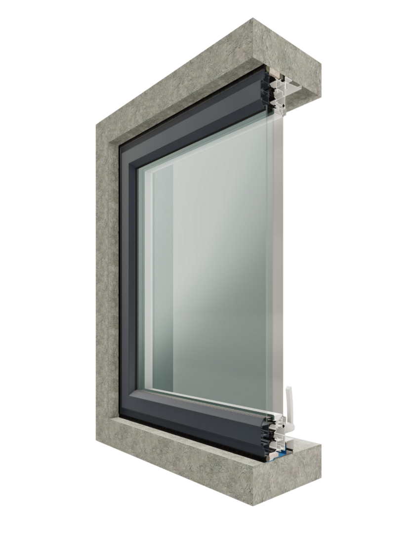 4500 Series - Fixed Blackline Aluminum Product - Townhouse Window