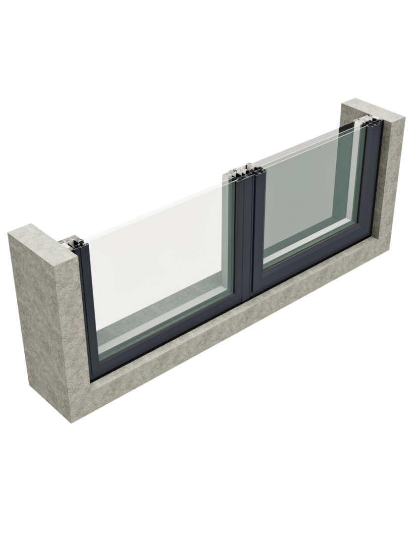 4500 Series -WIND. VIEW Blackline Aluminum Product - Townhouse Window
