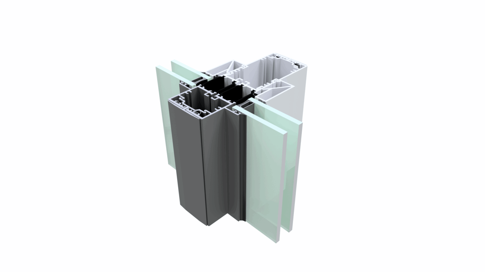 Horizontal Blackline Aluminum 6600 Series window wall