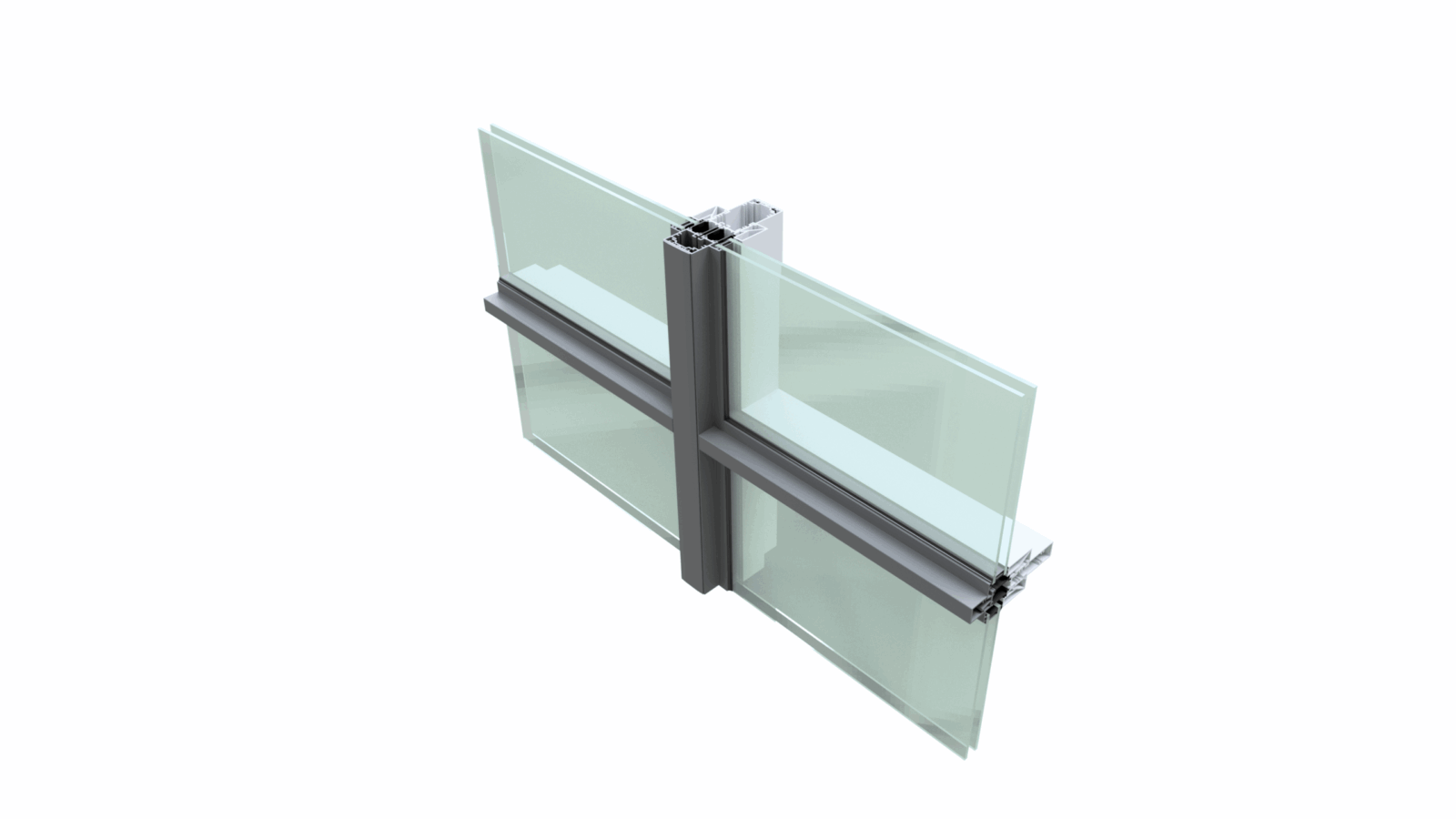 ISO Blackline Aluminum 6600 Series window wall