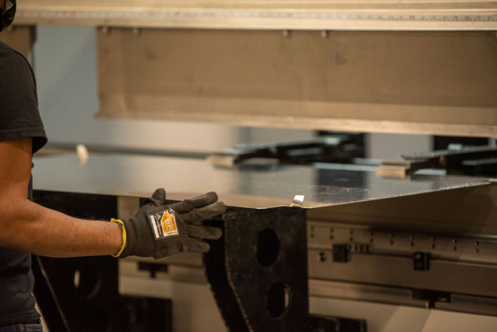 Tool head positioning for aluminum fabrication on press